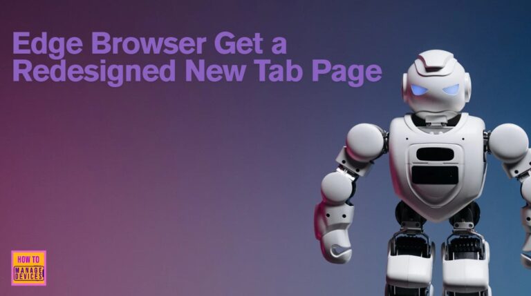 How Microsoft Edge Get a Redesigned New Tab Page