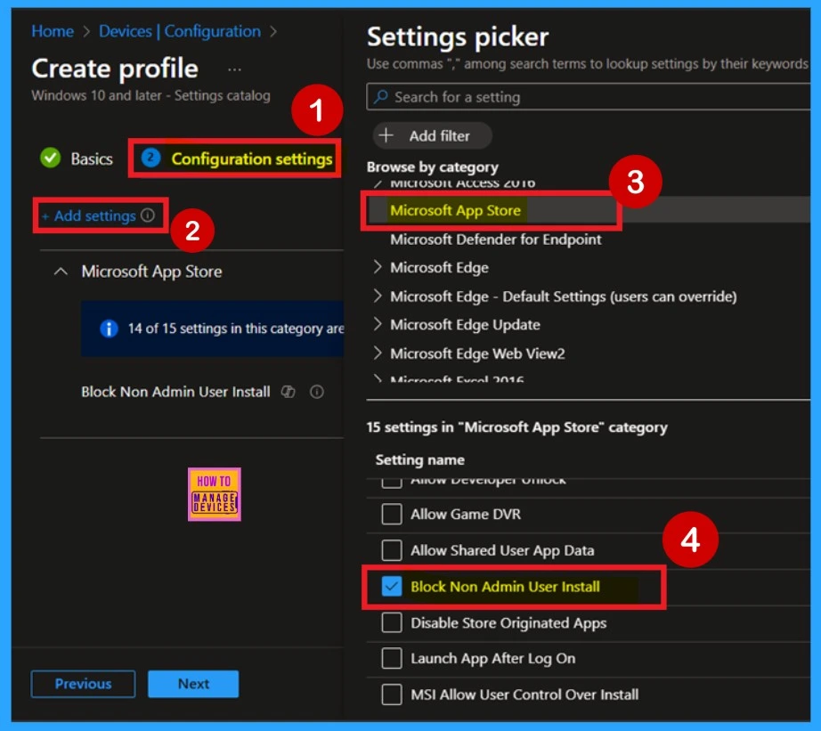 How to Allow or Block Non-Admin User Install using Intune Policy 6 How to Allow Block Non-Admin User Install using Intune Policy - Fig.5