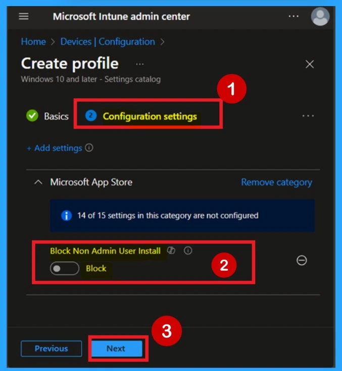 How to Allow or Block Non-Admin User Install using Intune Policy 7 How to Allow Block Non-Admin User Install using Intune Policy - Fig.6