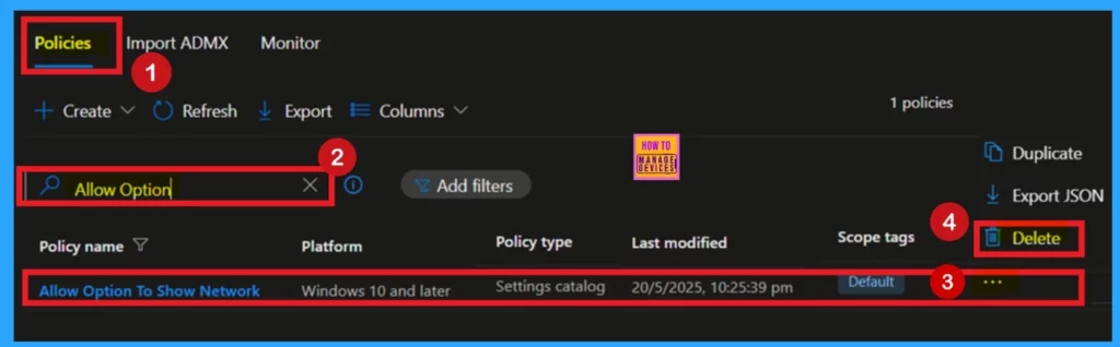 How to Allow or Block Option to Show Network using Intune Policy 14 How to Allow or Block Option to Show Network using Intune Policy -Fig.14