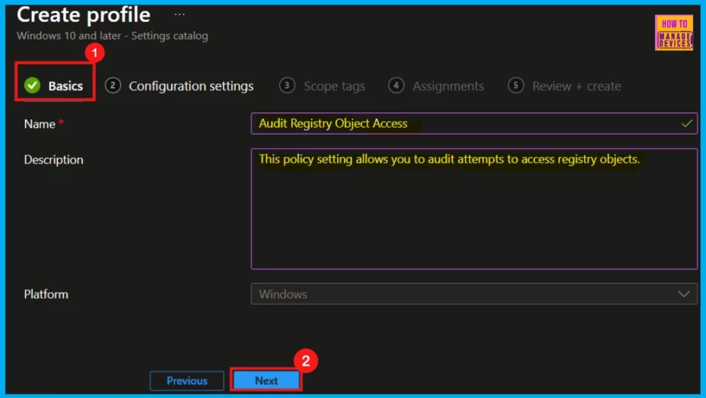 How to Configure Audit Policy for Registry Object Access in Windows using Intune 5 How to Configure Audit Policy for Registry Object Access in Windows using Intune - Fig.4