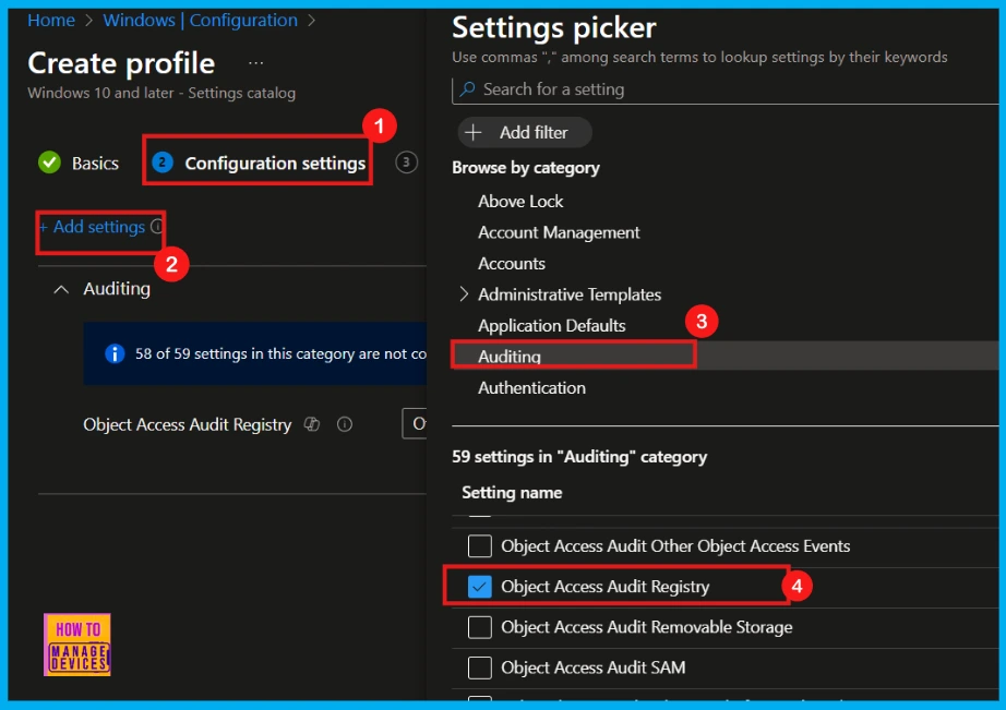 How to Configure Audit Policy for Registry Object Access in Windows using Intune 6 How to Configure Audit Policy for Registry Object Access in Windows using Intune - Fig.5