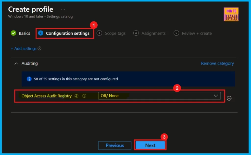 How to Configure Audit Policy for Registry Object Access in Windows using Intune 7 How to Configure Audit Policy for Registry Object Access in Windows using Intune - Fig.6