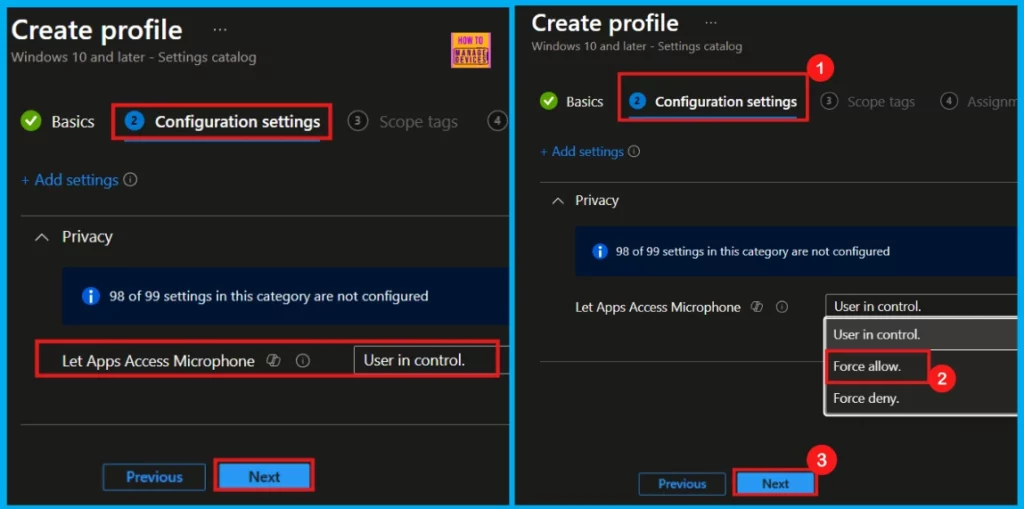 How to Configure Let Apps Access Microphone Policy in Privacy using Intune 7 How to Configure Let Apps Access Microphone Policy in Privacy using Intune - Fig.6