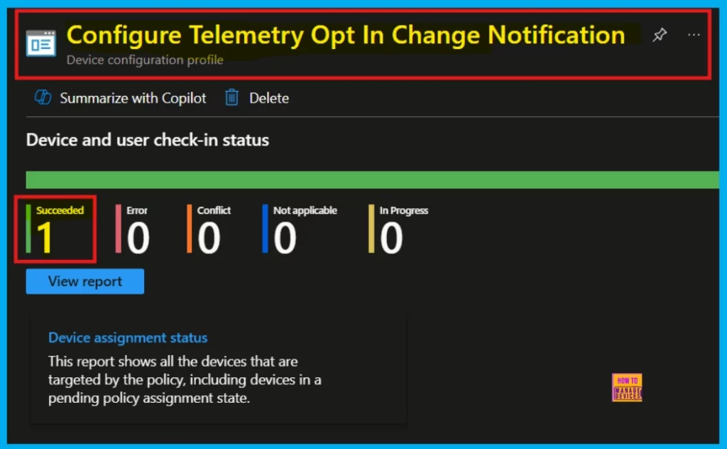 How to Configure Telemetry Opt-in Change Notification Policy using Intune - Fig.10