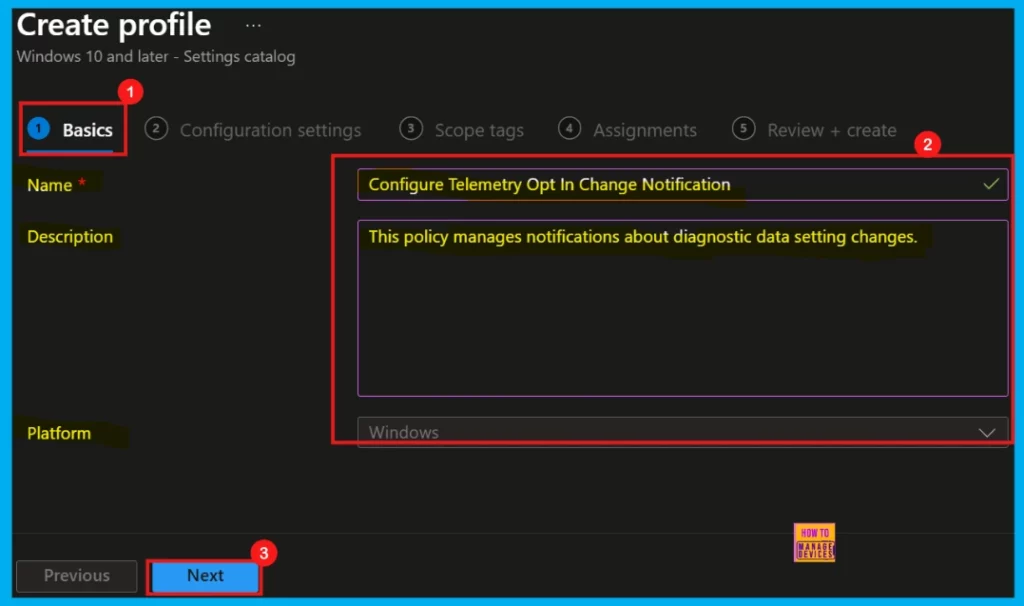 How to Configure Telemetry Opt-in Change Notification Policy using Intune - Fig.4