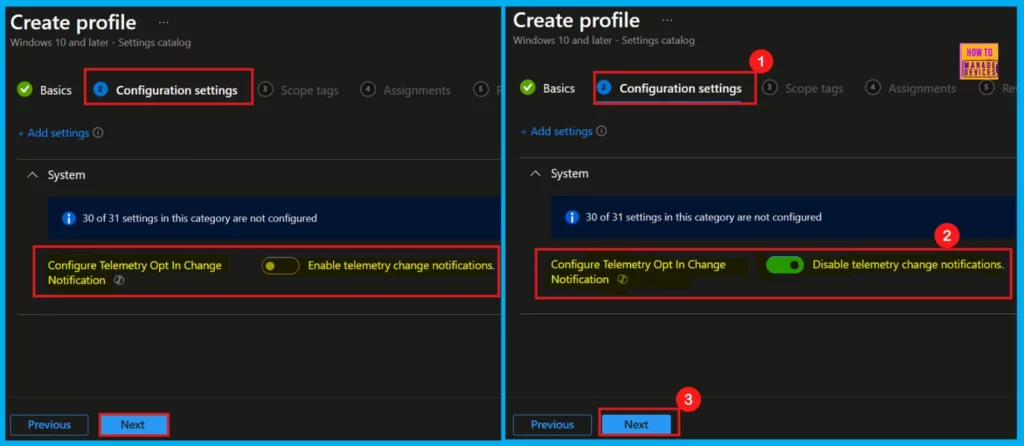 How to Configure Telemetry Opt-in Change Notification Policy using Intune - Fig.6