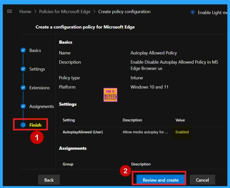 How to Allow or Block Media Autoplay Policy in MS Edge Browser using M365 Admin center 9 How to Allow or Block Media Autoplay Policy in MS Edge Browser using M365 Admin center - Fig.8