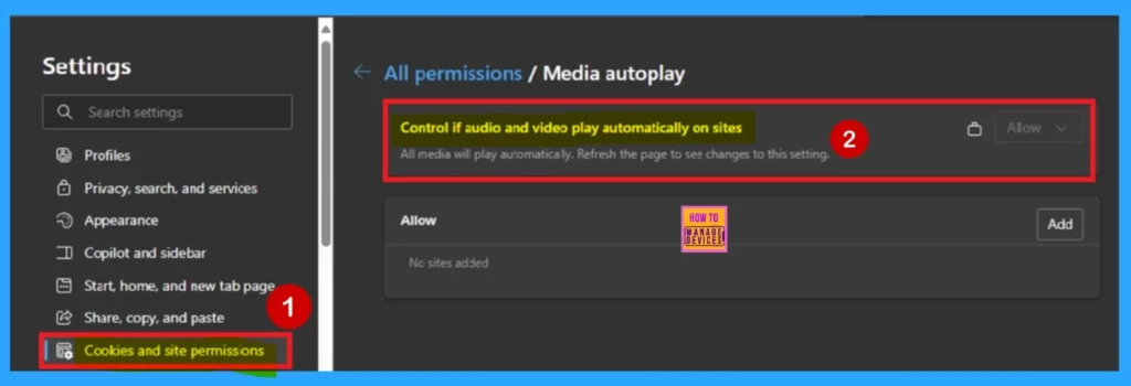 How to Allow or Block Media Autoplay Policy in MS Edge Browser using M365 Admin center 12 How to Allow or Block Media Autoplay Policy in MS Edge Browser using M365 Admin center - Fig.11
