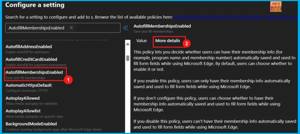 How to Enable or Disable Memberships Details Autosave Policy in MS Edge Browser using M365 Admin Center 5 How to Enable or Disable Memberships Details Autosave Policy in MS Edge Browser using M365 Admin Center - Fig.4