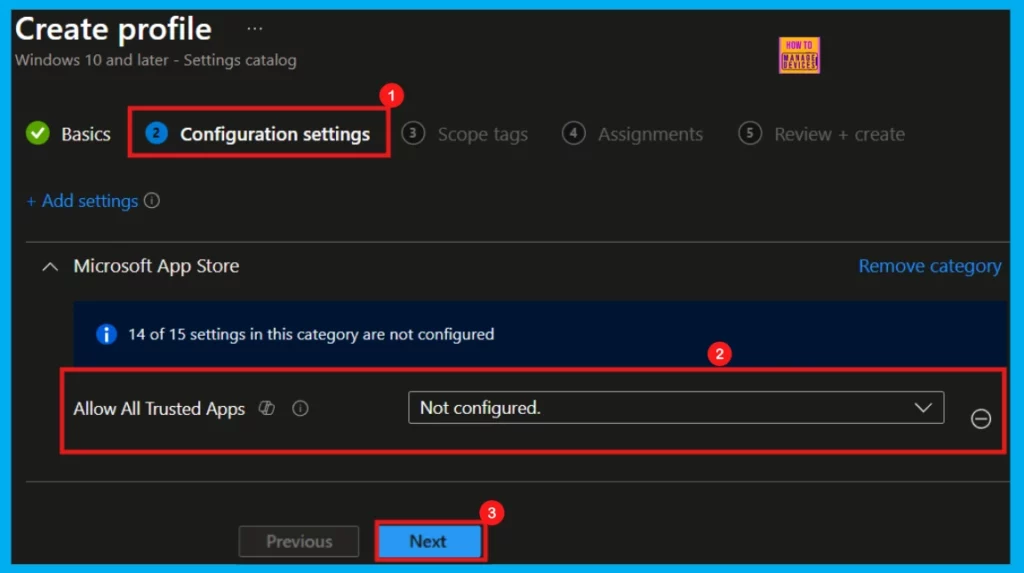How to Allow or Block Trusted LOB or Developer-Signed Apps in Microsoft Store using Intune Policy - Fig.5
