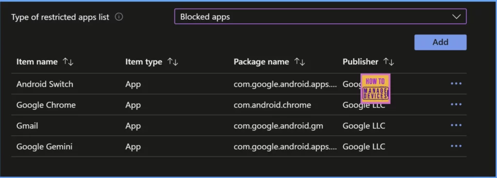 Managing Apps on the Personal Profile of COPE Devices Using Intune: Allow Lists and Block Lists Fig:  6