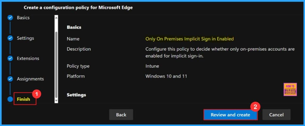 How to Configure Only On-Premises Implicit Sign-in Policy in MS Edge Browser using M365 Admin Center 11 How to Configure Only On-Premises Implicit Sign-in Policy in MS Edge Browser using M365 Admin Center - Fig.10
