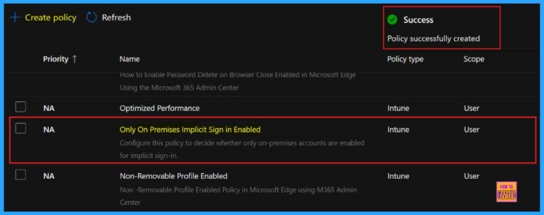 Implicit Sign In How To Configure Only On-Premises Implicit Sign-in Policy In MS Edge ...