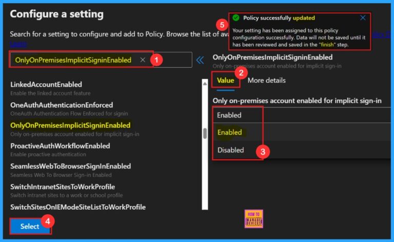 How To Configure Only On-Premises Implicit Sign-in Policy In MS Edge ...