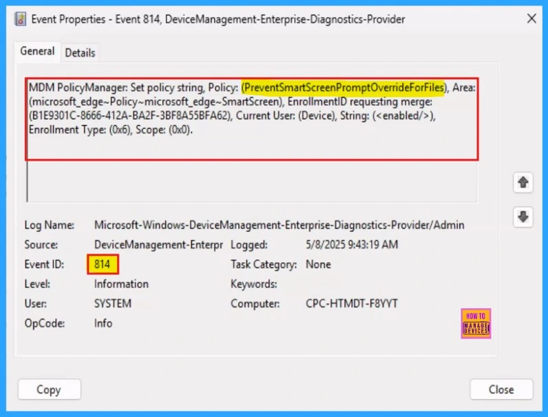 How to Prevent Smart Screen Prompt Override for Files Policy in MS Edge Browser using M365 Admin Center - Fig.12