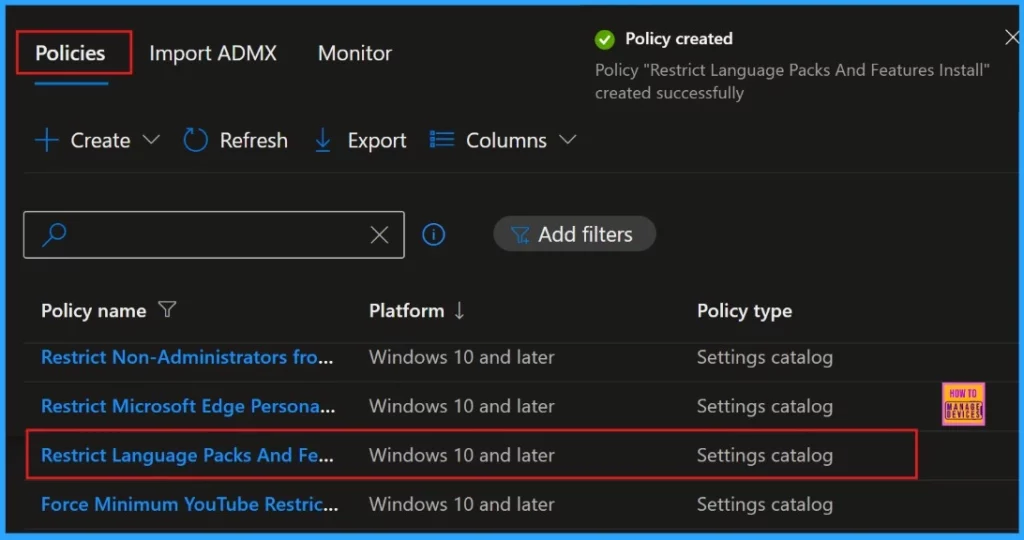 How to Restrict Installation of Language Packs and Features using Intune Policy 13 How to Restrict Installation of Language Packs and Features using Intune Policy - Fig.11