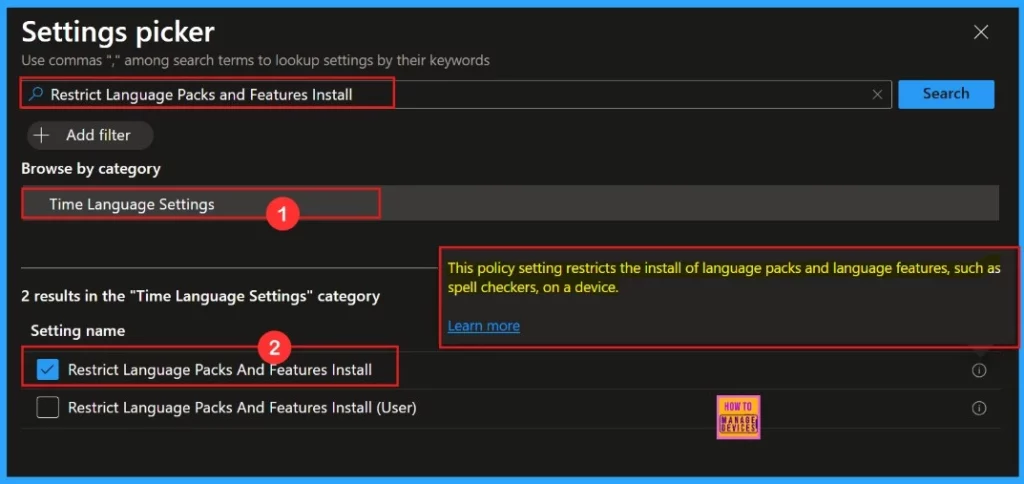 How to Restrict Installation of Language Packs and Features using Intune Policy 8 How to Restrict Installation of Language Packs and Features using Intune Policy - Fig.6