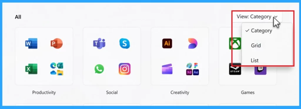 New Redesigned Start Menu in Windows 11 with Four Core Design Principles 4 The New Redesigned Start Menu in Windows 11 with Four Core Design Principles - Fig.4 Creds to MS