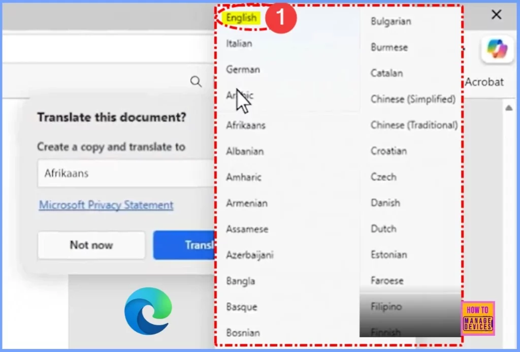 How to Translate Full English PDF Documents into Spanish using MS Edge Browser 3 How to Translate Full English PDF Documents into Spanish using MS Edge Browser - Fig.3 - Creds to MS