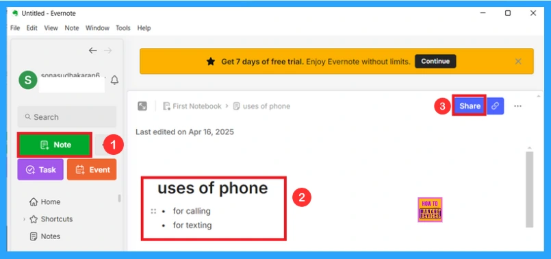 Free App to Take Note Evernote App on Windows 11 PC 9 Free App to Take Note Evernote App on Windows 11 PC – Fig.8