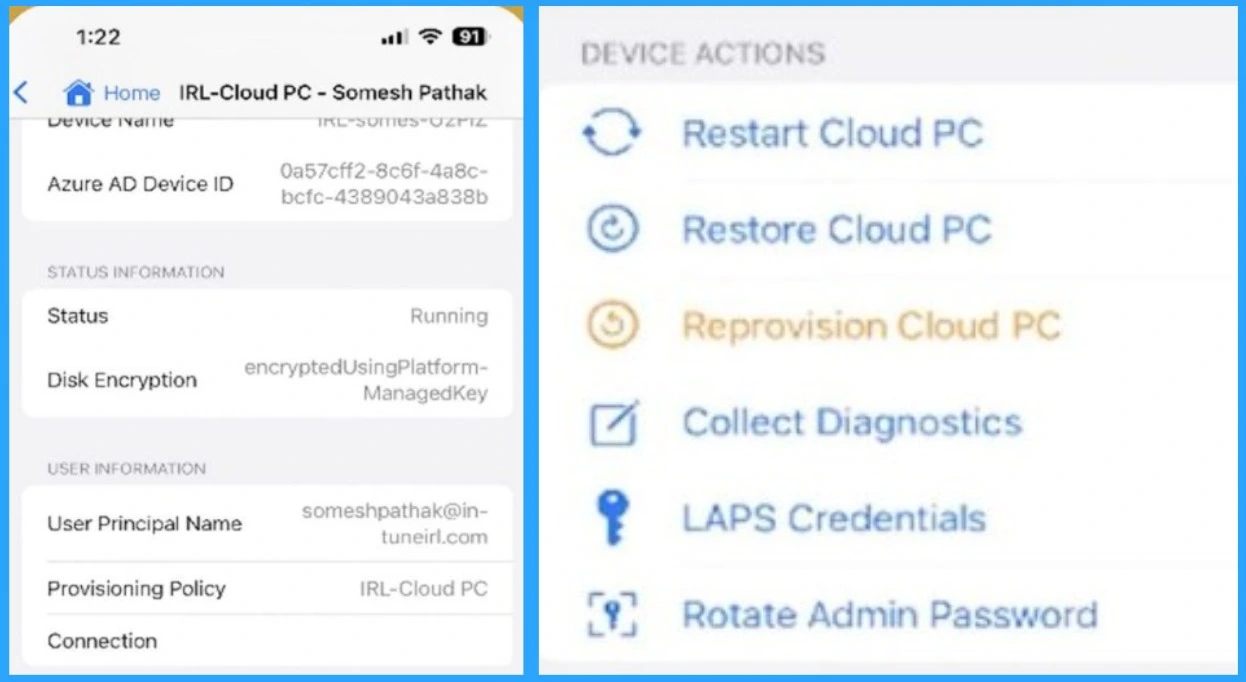 How IT Pros Can Use an iOS App to Manage Windows365 Cloud PCs using REST APIs -Fig.2 Creds to Somesh Pathak