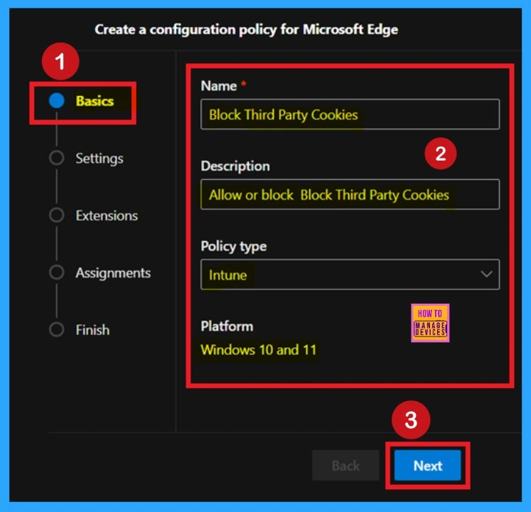 How to Block Third Party Cookies in MS Edge Browser using M365 Admin Center 3 How to Block Third Party Cookies in MS Edge Browser using M365 Admin Center- Fig.2