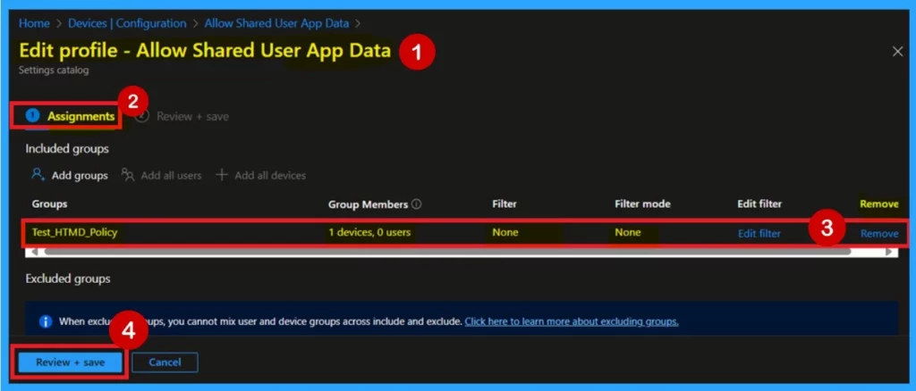 How to Configure App Data Sharing using SharedLocal Folder in Windows 10 with Intune Policy 14 Allow or Block Shared User App Data using Intune Policy -Fig.14