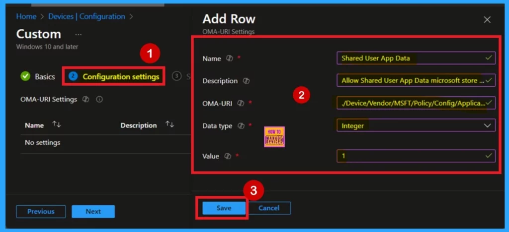 How to Configure App Data Sharing using SharedLocal Folder in Windows 10 with Intune Policy 3 How to Configure App Data Sharing using SharedLocal Folder in Windows 10 with Intune Policy -Fig.3