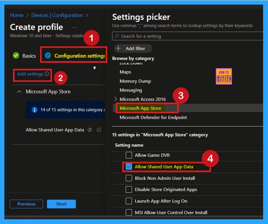 How to Configure App Data Sharing using SharedLocal Folder in Windows 10 with Intune Policy 5 How to Configure App Data Sharing using SharedLocal Folder in Windows 10 with Intune Policy -Fig.5