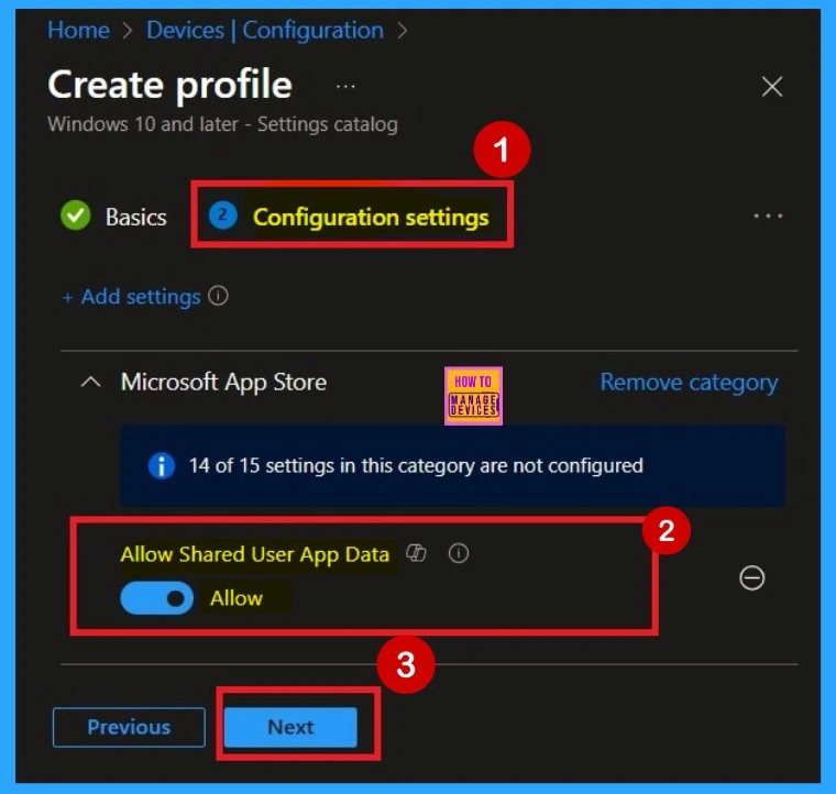 How to Configure App Data Sharing using SharedLocal Folder in Windows 10 with Intune Policy 7 How to Configure App Data Sharing using SharedLocal Folder in Windows 10 with Intune Policy -Fig.7