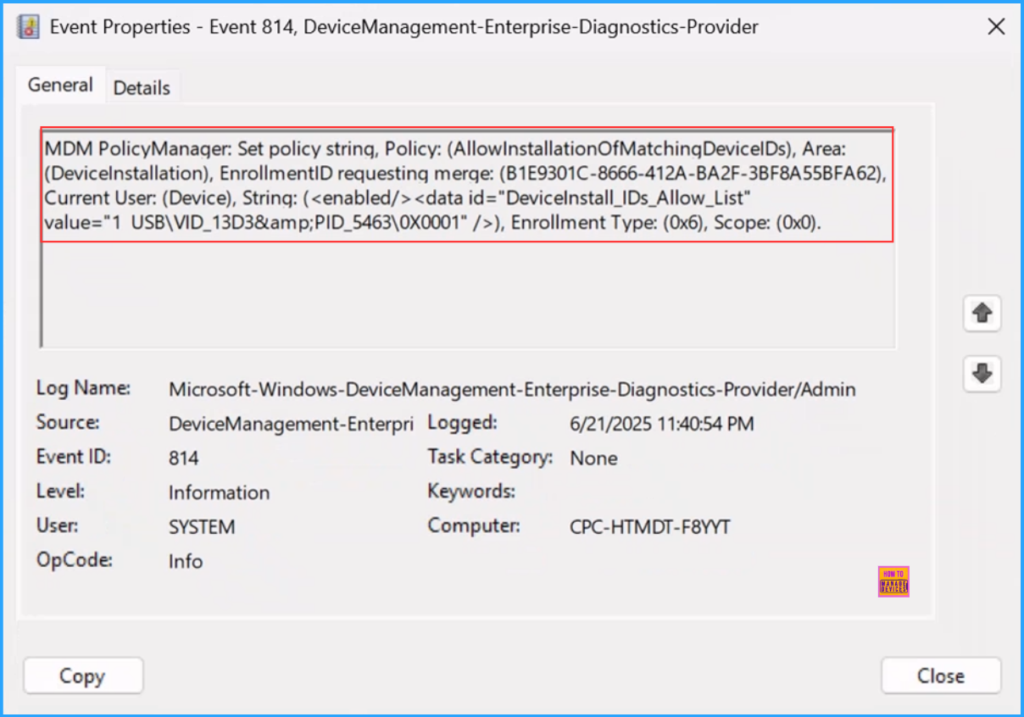 Best way to Allow USB Access for Specific Devices using Intune 12 Best way to Allow USB Access for Specific Devices using Intune. Fig. 12
