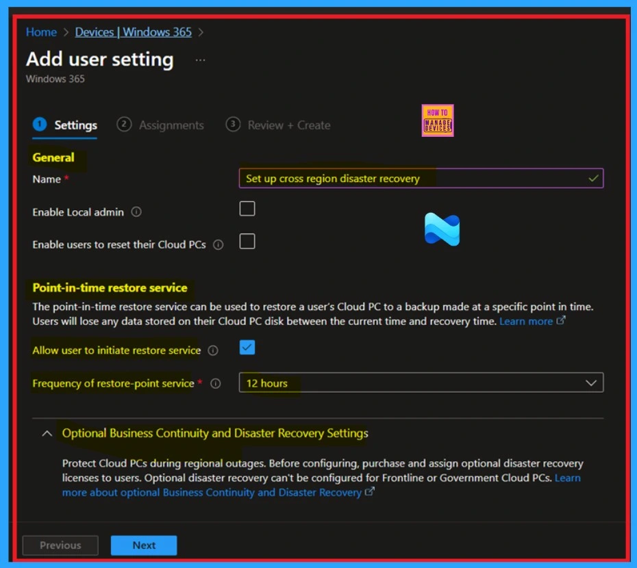 Cross-Region Disaster Recovery Now Available for Windows 365 Frontline in Dedicated Mode 3 Cross-Region Disaster Recovery Now Available for Windows 365 Frontline in Dedicated Mode - Fig. 3