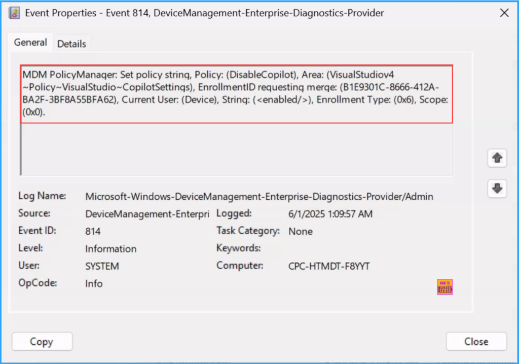 Easy way to Disable GitHub Copilot in Visual Studio using Intune 12 Easy way to Disable GitHub Copilot in Visual Studio using Intune. Fig. 12