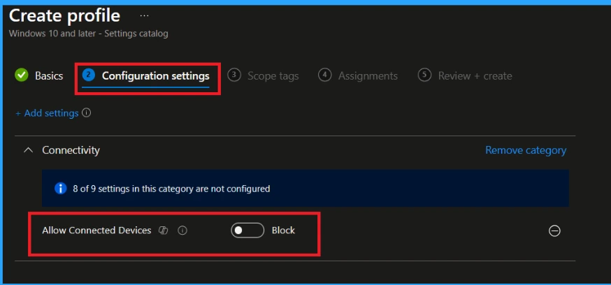 How to Stop Bluetooth and Cloud Device Sync using CDP Policy in Intune 6 How to Stop Bluetooth and Cloud Device Sync using CDP Policy in Intune - Fig.5