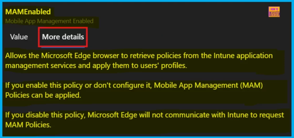 Enable or Disable Mobile App Management Policy in MS Edge Browser using M365 Admin Center 5 Enable or Disable Mobile App Management Policy in MS Edge Browser using M365 Admin Center - Fig.5