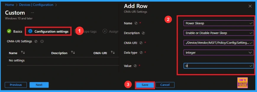 Enable or Disable Power Sleep Settings for Windows Devices using Intune Policy 17 Enable or Disable Power Sleep Settings for Windows Devices using Intune Policy - Fig.16