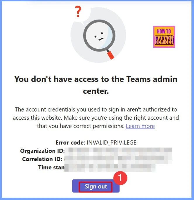 How to Fix Access Denied Error Invalid Privilege in Teams Admin Center 3 How to Fix Access Denied Error Invalid Privilege in Teams Admin Center - Fig.3