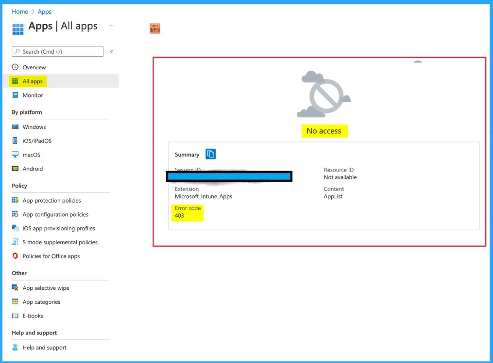 Fix Error 403 when Accessing Application Manager Role in Intune 2 Fix Error 403 when Accessing Application Manager Role in Intune - Fig.2 - Creds to MS