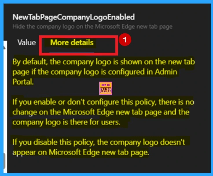 How to Show or Hide Company Logo on MS Edge Browser New Tab Page using M365 Admin Center 5 How to Show or Hide Company Logo on MS Edge Browser New Tab Page using M365 Admin Center- Fig.5