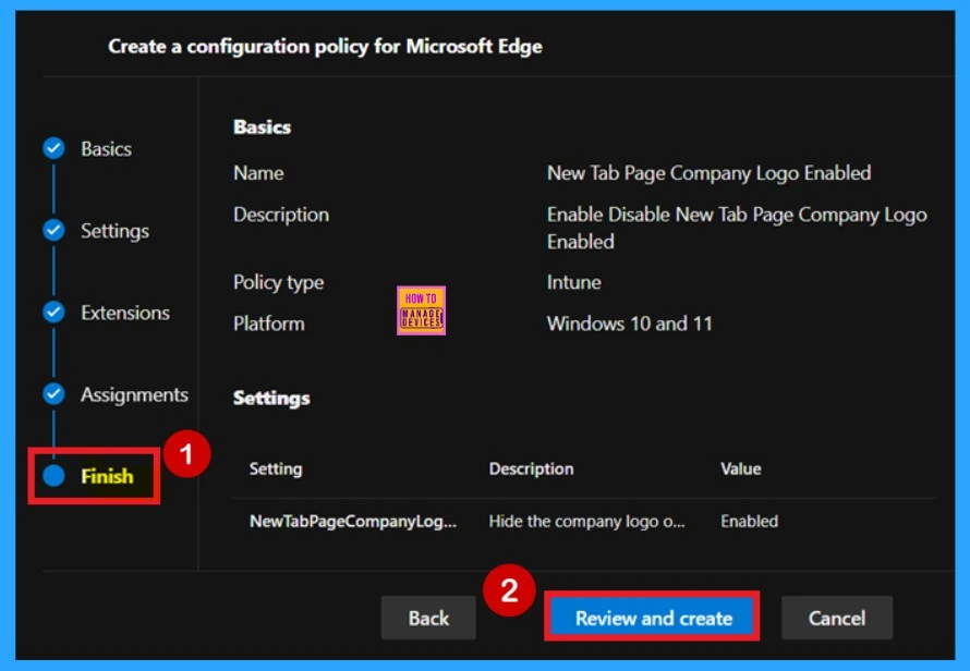 How to Show or Hide Company Logo on MS Edge Browser New Tab Page using M365 Admin Center 8 How to Show or Hide Company Logo on MS Edge Browser New Tab Page using M365 Admin Center - Fig.8