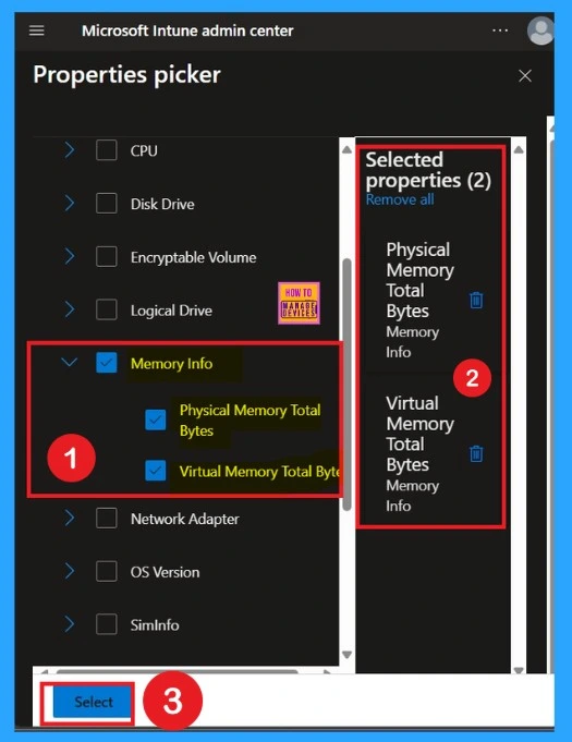 How to Collect Physical and Virtual Memory Information using Intune Properties Catalog 4 How to Collect Physical and Virtual Memory Information using Intune Properties Catalog- Fig.4