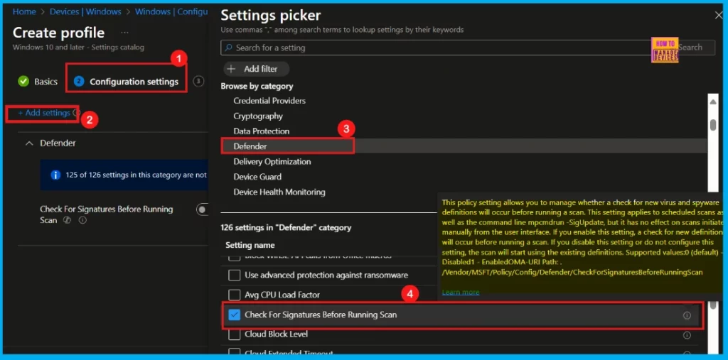 How to Configure Check for Signatures before Running Scan Policy using Intune 5 How to Configure Check for Signatures before Running Scan Policy using Intune - Fig.4