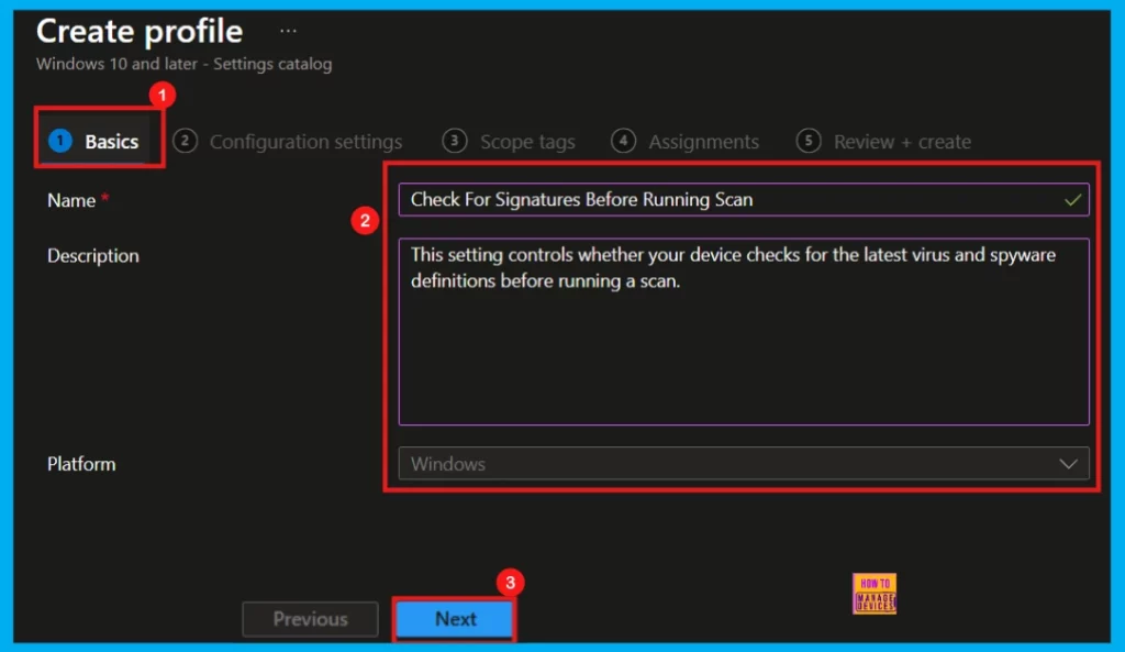 How to Configure Check for Signatures before Running Scan Policy using Intune 4 How to Configure Check for Signatures before Running Scan Policy using Intune - Fig.3