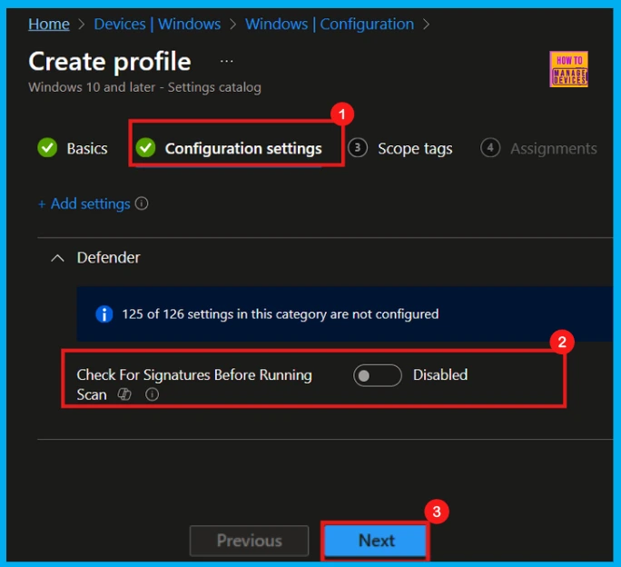 How to Configure Check for Signatures before Running Scan Policy using Intune 6 How to Configure Check for Signatures before Running Scan Policy using Intune - Fig.5
