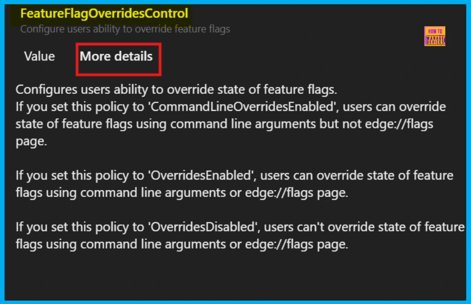 How to Configure User Ability to Override Feature Flags Policy in MS Edge Browser using M365 Admin Center 6 How to Configure User Ability to Override Feature Flags Policy in MS Edge Browser using M365 Admin Center - Fig.5
