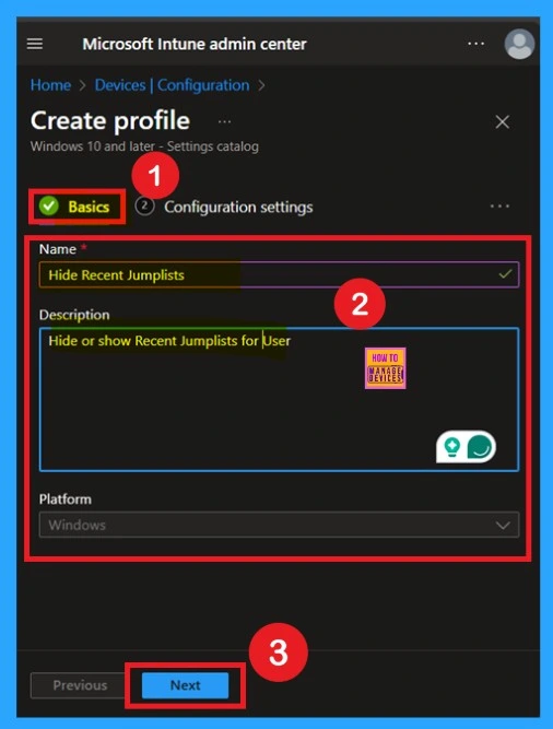 How to Show or Hide Recent Jumplists on Windows Start Menu and Taskbar using Intune Policy 4 How to Show or Hide Recent Jumplists on Windows Start Menu and Taskbar using Intune Policy -Fig. 3