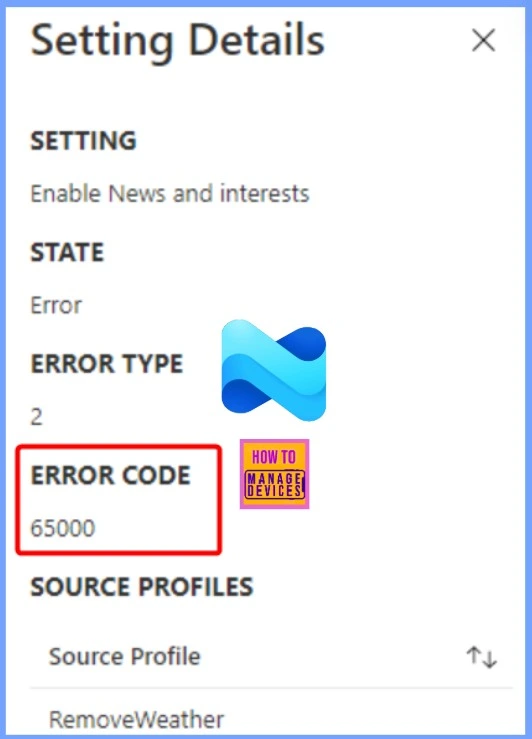 How to Fix Intune Error 65000 when Deploying Intune Policy using Settings Catalog 3 How to Fix Intune Error 65000 when Deploying Intune Policy using Settings Catalog - Fig.2 - Creds to MS