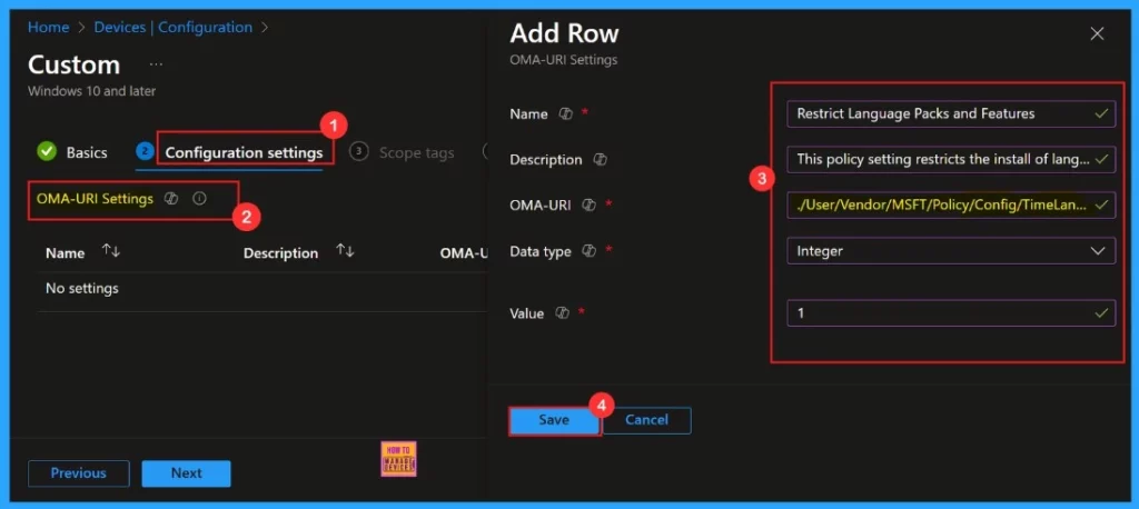 How to Restrict Installation of Language Packs and Features using Intune Policy 2 How to Restrict Installation of Language Packs and Features using Intune Policy - Fig.1