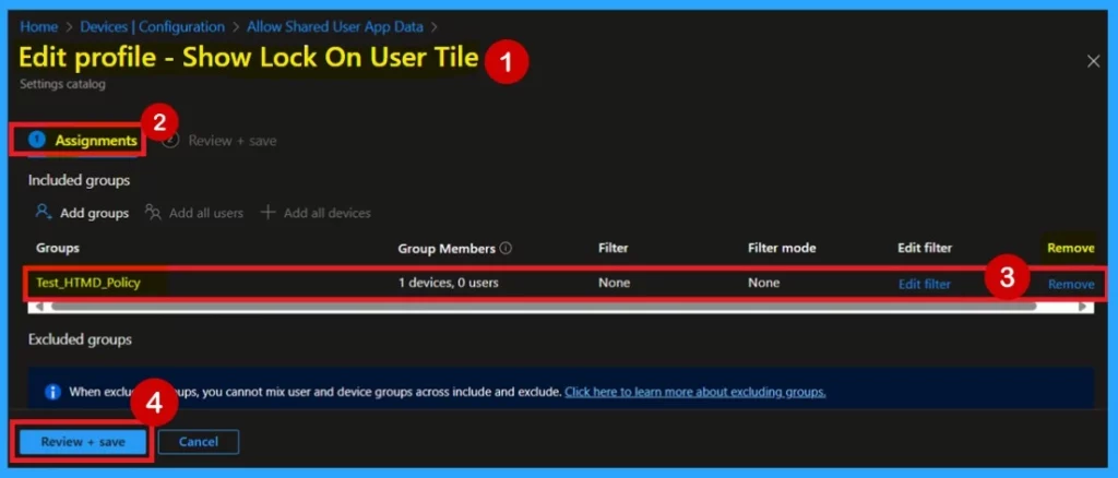 How to Show or Hide Lock Option in User Tile Menu on Windows using Intune Policy 1